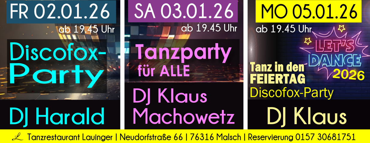 Tanzen und Feiern im Lauinger in Malsch