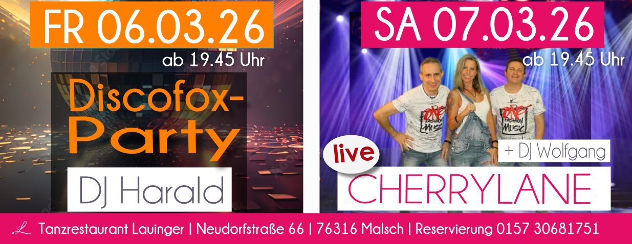 Tanzen und Feiern im Lauinger in Malsch Tanzen und Feiern im Lauinger in Malsch