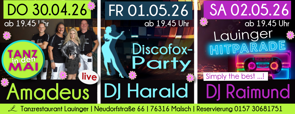 Tanzen und Feiern im Lauinger in Malsch