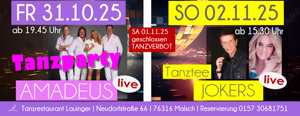 Tanzen und Feiern beim Tanztee im Lauinger in Malsch