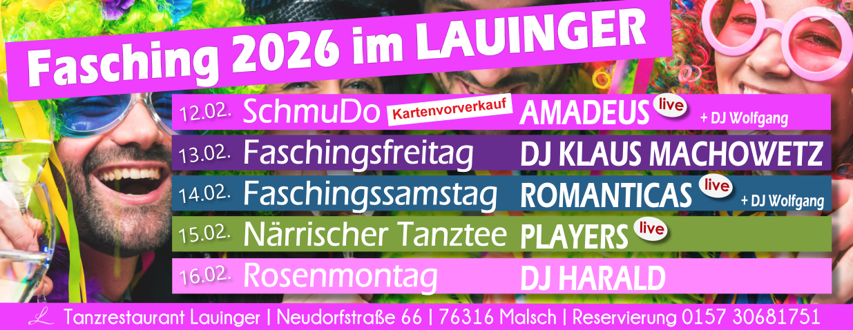 Fasching im Lauinger in Malsch