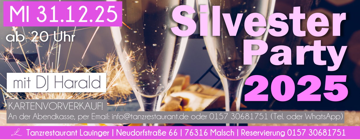 Silvester Party im Lauinger in Malsch
